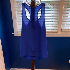 Blue racerback tank top